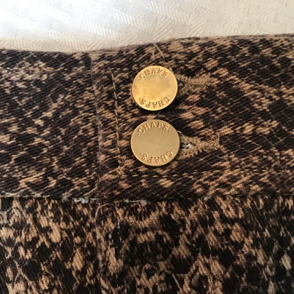 NWT Chaps Animal Print Skirt-12 - Picture 2 of 5